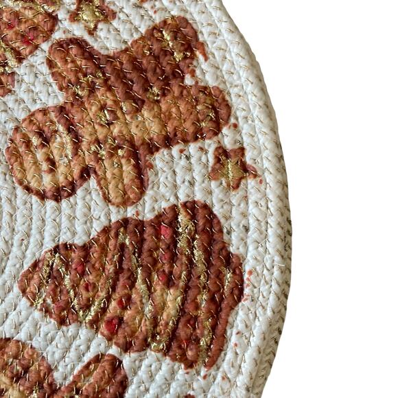 Rachel Zoe Christmas GINGERBREAD Placemat 15in Set of 4 Holiday Home Decor New - Picture 8 of 10